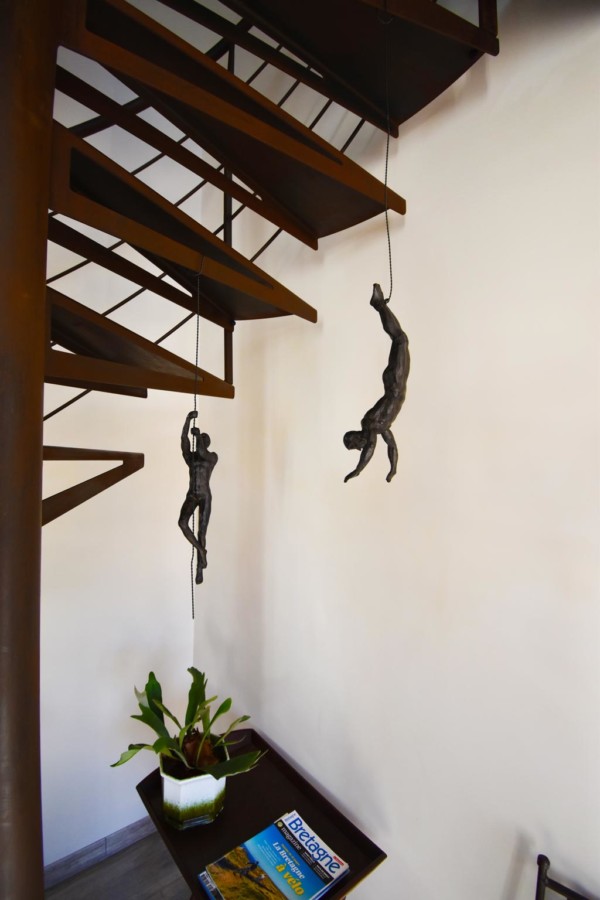 Déco de l'escalier - La Maison de Jean, gîte cosy entre terre et mer - Milizac, Finistère